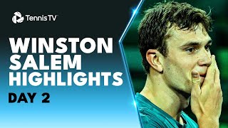 Draper Returns Gasquet Rinderknech Fucsovics Feature  WinstonSalem 2023 Highlights Day 2 [upl. by Eustacia]