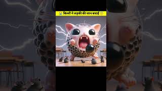 बिल्ली ने लड़की की जान बचाई 😇 cat mouse shorts [upl. by Nirrat]