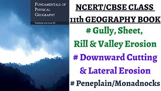 P1C7Erosion of running water Sheet Rill amp Gully Erosion Monadnocks Peneplain Downward cutting [upl. by Haze]