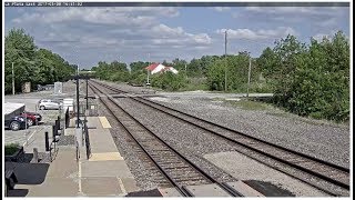 La Plata Missouri USA  Virtual Railfan Recorded Footage [upl. by Sixele505]