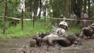 Soldiers Tackle Combat Lifesaver Obstacle Course [upl. by Hadeehuat822]