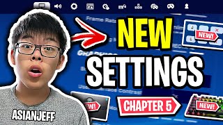 AsianJeffs NEW Settings in Fortnite Chapter 5 BEST STRETCH RES [upl. by Kcirrek]