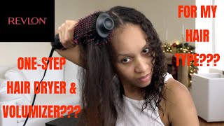 REVLON One Step Hair Dryer and VOLUMIZER  For My Hair Type 3c [upl. by Juanita678]