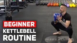 15Minute Beginner Kettlebell Workout  FOLLOW ALONG [upl. by Alyad695]