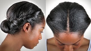 Protective Hairstyle QUICK and EASY Relaxed Hair Tutorial [upl. by Pfeffer]