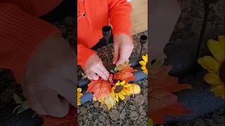 DIY Dollar Store Fall Centerpiece 🍁🕯🍂 easydiy falldiy halloween [upl. by Nylasej]