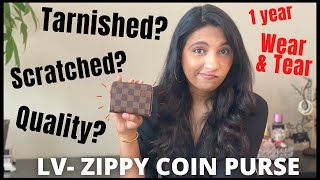 LOUIS VUITTON  Zippy Coin Purse  1 year wear amp tear UPDATE  ChannelDJ [upl. by Morrissey]