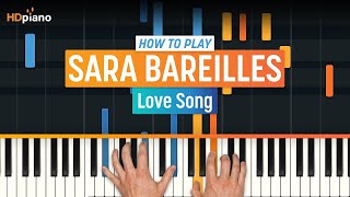 Piano Lesson for quotLove Songquot by Sara Bareilles  HDpiano Part 1 [upl. by Florio]