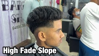 High fade slope haircut  Step by step tutorial 2024  Two side slope haircut  Zero cutting [upl. by Itraa456]