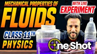 Mechanical Properties of Fluid One Shot with Live Experiment  Class 11 Physics NCERT Ashu Sir [upl. by Tyra]