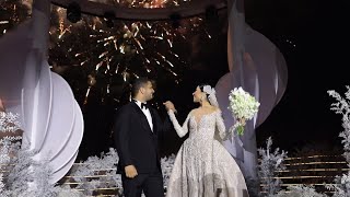 Magical Brides Entrance in Egypt with Personalized Song and Fireworks Show [upl. by Ahkos]