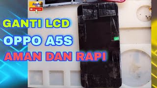 cara ganti lcd Oppo a5s aman dan rapi  Oppo a5s Replacement lcd [upl. by Edy]