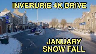 Inverurie 4K Winter Drive  Aberdeenshire Scotland [upl. by Ahtnammas920]