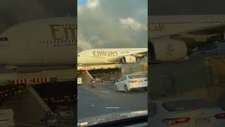 Emirates A380 Over M5 Runway Tunnel emirates sydneyairport m5 thesydneyviews aviation shorts [upl. by Nitsur]