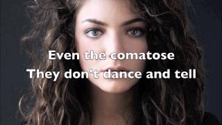 Lorde  Team Lyric Video [upl. by Romelda]