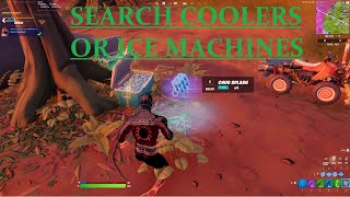 Search Ice Coolers or Ice Machines 5  Fortnite [upl. by Nollad]