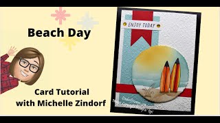 Stampin Up Beach Day Card Tutorial with Michelle Zindorf [upl. by Gambell]