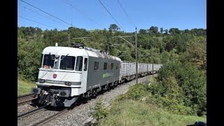 Bözberg Bahnverkehr am 200923 Teil 1 – «HSL u Transrail mit Leerrübenzug WRS 3fach 484 Wartung» [upl. by Semreh]