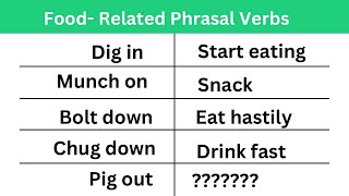 🍔 Food Related Phrasal Verbs  Improve Your English Vocabulary [upl. by Hultin264]