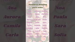 🌿💖🌿Nombres bonitos para niña🌿💖🌿 nombres nombresbonitos niñas shortsfeed babynames [upl. by Erdne215]