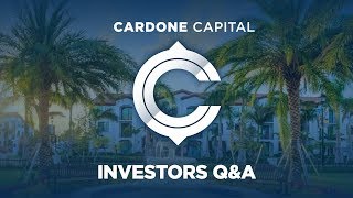 Cardone Capital Investors QampA LIVE [upl. by Nottage]