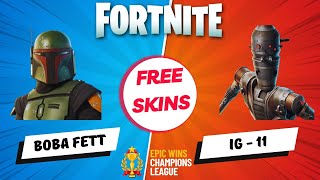 Fortnite Free Skins Giveaway Win Exclusive IG11 amp BOBA FETT Skins [upl. by Ahsitneuq]