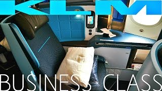 KLM BUSINESS CLASS Amsterdam to Abu DhabiBoeing 7879 Dreamliner [upl. by Gentes]