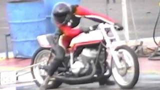 Drag racing 750cc H2 tripple Kawasaki [upl. by Ayimat]