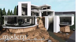 Bloxburg Mansion Modern House  House Build  Roblox [upl. by Nevi666]