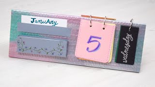 Cómo crear un calendario de mesa desde cero Manualidades para padres profes y niños [upl. by Eirbua383]