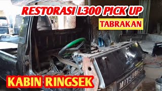 Restorasi mobil l300 pick up bagian kabin rusak parah [upl. by Atoiganap]