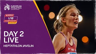 🔴 European Athletics U18 Championship LIVE  Day 2  Heptathlon Feed [upl. by Ylhsa]