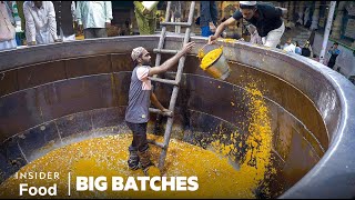 How 5 Tonnes Of Sweet Rice Zarda Is Cooked In The Worlds Largest Cauldron In India  Big Batches [upl. by Routh443]