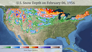 Daily US Snow Depth 19502015 [upl. by Zerline]