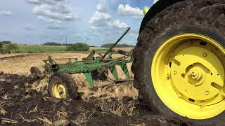 John Deere 830 Diesel Plowing [upl. by Richia]