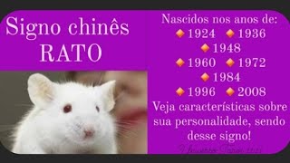 🐀Signo de RATO  Horóscopo Chinês [upl. by Alinna]