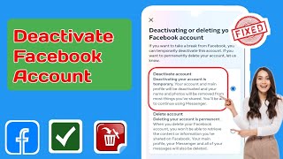 How to Deactivate Facebook Account  Deactivate Facebook Account 2024 [upl. by Locin554]