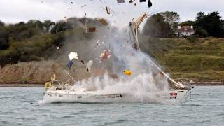 Yachting Monthlys Crash Test Boat  Explosion [upl. by Leterg553]