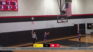 Donovan  Boys Basketball vs Holland Patent [upl. by Ezana]