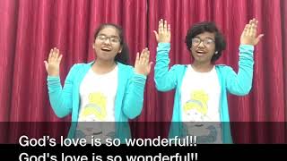 God’s love is so Wonderful lyrics  English Gospel Action Song  Yogil amp Yobin OTCC Friday school [upl. by Bendite]