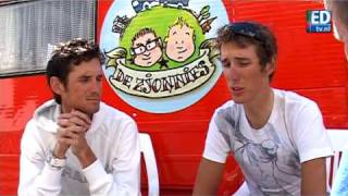 Frank en Andy Schleck op de koffie [upl. by Xam]