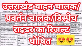 लो भैया आयोग ने जारी किया एक और रिजल्ट Uttrakhand vahan chalak result out UKSSSC new result out [upl. by Aihsercal]