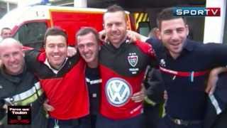 Rugby H Cup RC Toulon Champion dEurope Le Pilou Pilou des Pompiers de Toulon Live TV Sports 2013 [upl. by Olrak]