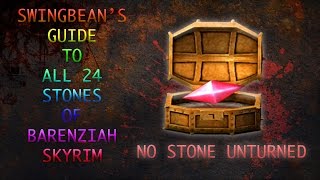 SKRIM ALL 24 STONES OF BARENZIAH NO STONE UNTURNED UNUSUAL GEMS 2016 [upl. by Nalro]