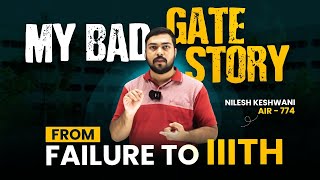 From Failure To Success Gate Exam Story  PGEE IIITHyderabad  Inspiring Story [upl. by Akcebar]