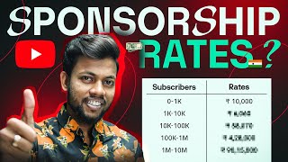 Sponsorship Rate For Youtube  1000 Subscribers पर Sponsorship का कितना मिलता है [upl. by Ahsilrak86]