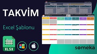 Excel Takvim Şablonu  Dinamik Takvim ile Aylık Görevleri ve Etkinlikleri Takip Edin [upl. by Naasah676]