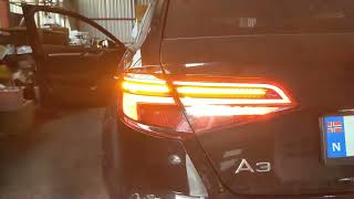 Audi A3 8V lift  montaż tylnych lamp LED  dynamiczny kierunkowskaz [upl. by Onitnelav]