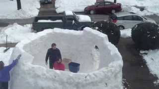 Time Lapse  Construction of Gigantic Igloo [upl. by Shepard]