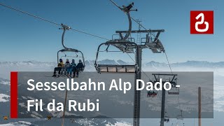 Sesselbahn Alp Dado  Fil da Rubi  Die ParadeSeilbahn von Brigels  Waltensburg  Leitner [upl. by Relyhs]